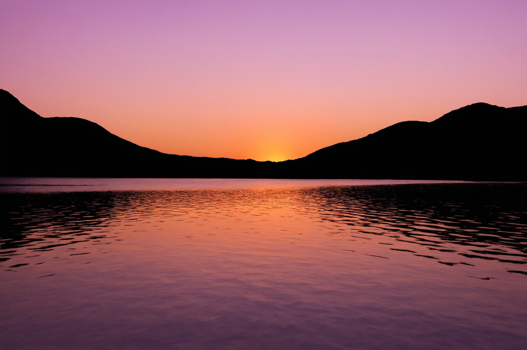 lake district, mountains, purples, sunset, reflections