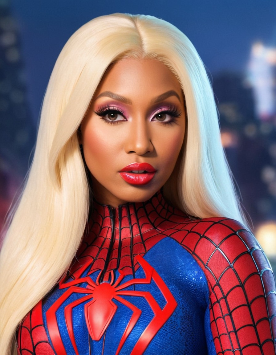 nicki minaj, spiderman, music artist, superhero, alter ego, hip-hop, celebrity