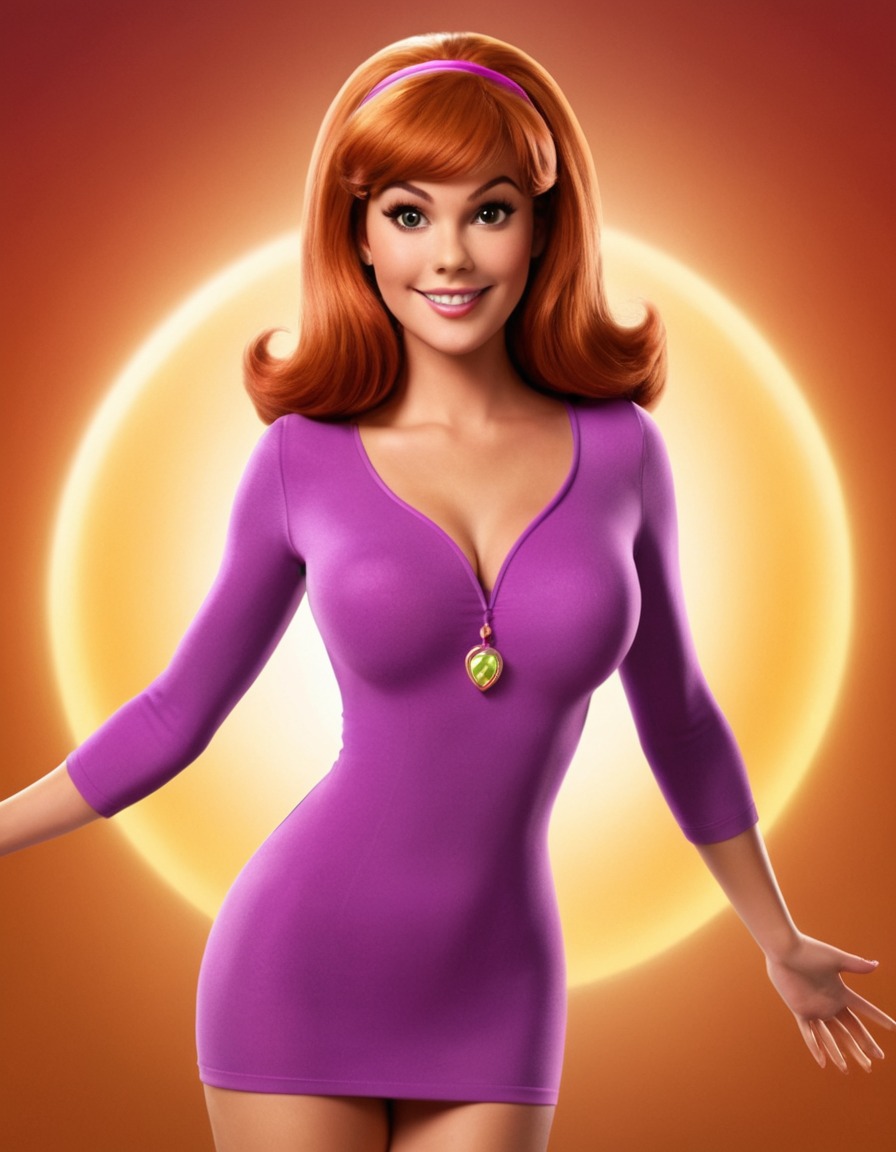 daphne blake, scooby-doo, animated character, mystery solver, fashion icon, real-life portrayal, beauty