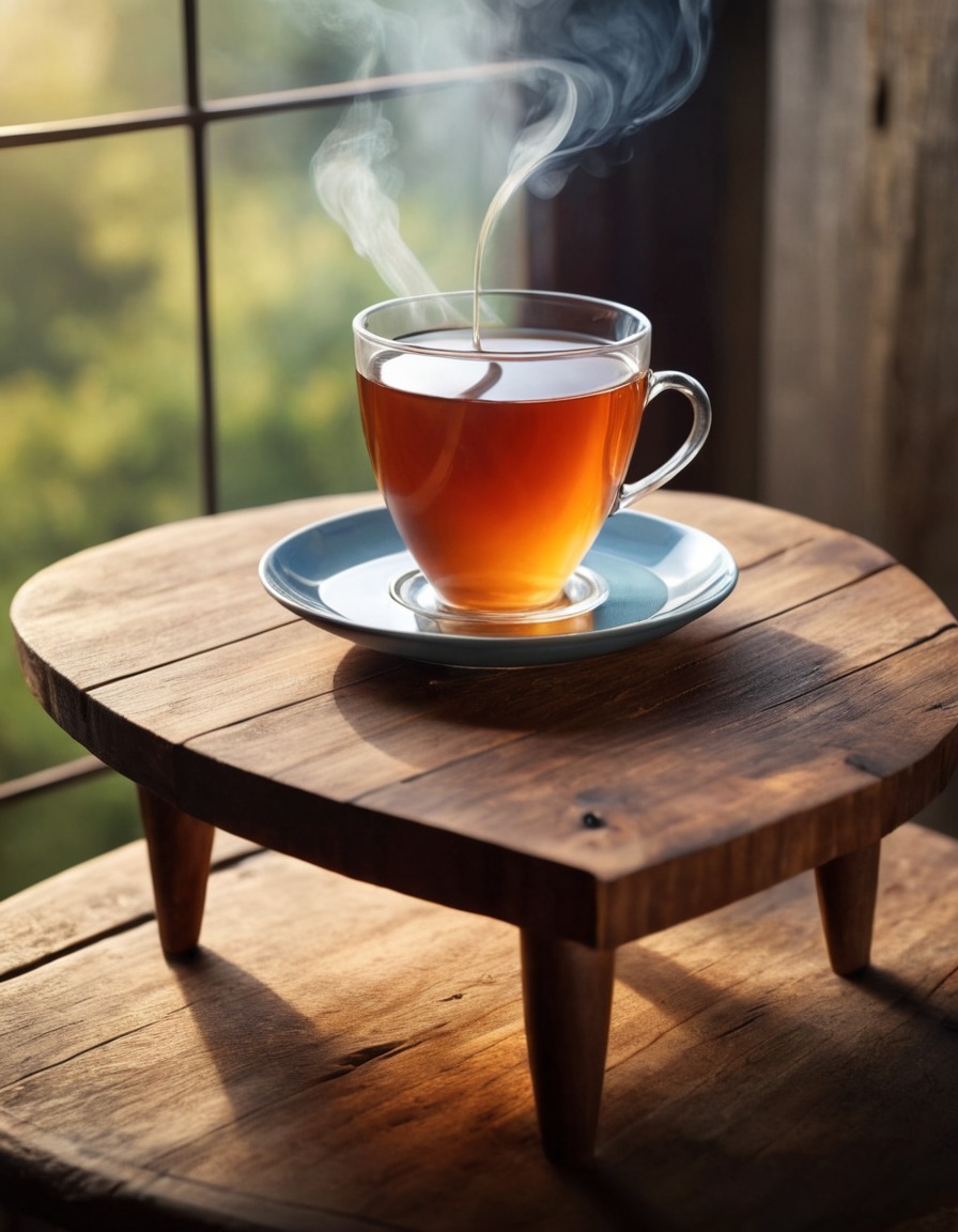 food, beverage, tea, relaxation, cozy, home, wooden table, interior