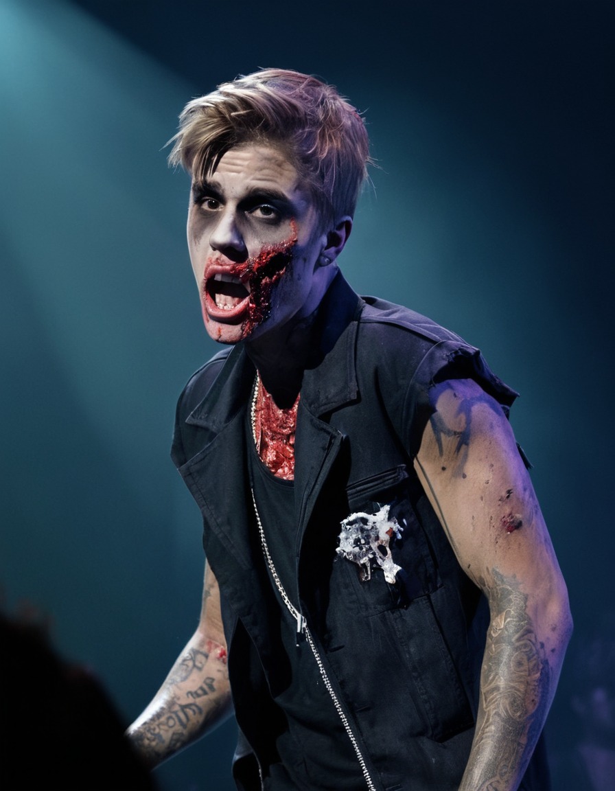 justin bieber, zombie, music, performance, celebrity, celebrities