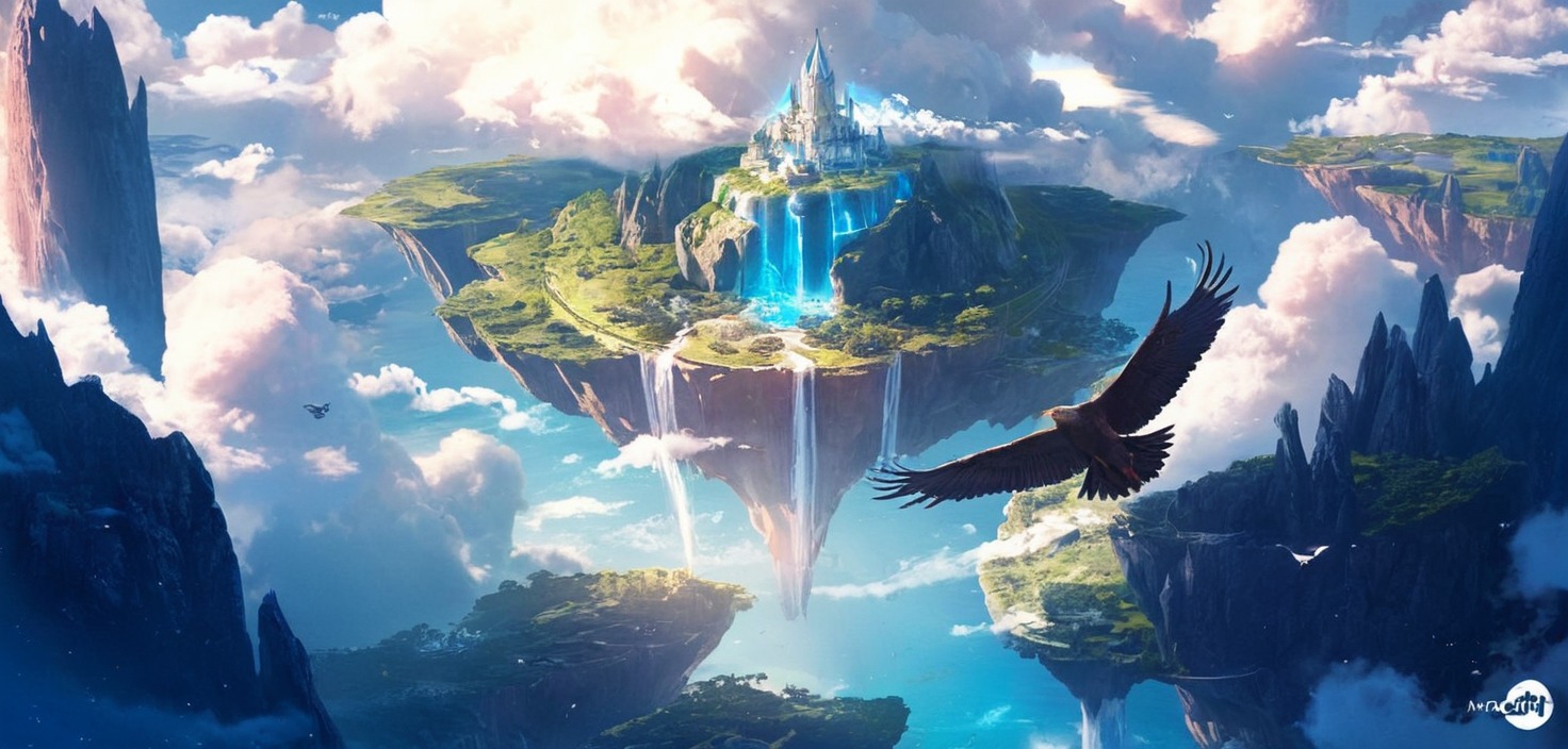 bird, conceptart, digitalartist, digitalillustration, digitalpainting, environment, fantasyart, fantasyartwork, fantasylandscape, landscape, landscapepainting, mountainscape, sky, conceptartist, environmentconcept, conceptfantasy, conceptartdigital, eagle, floating, mountains, nature