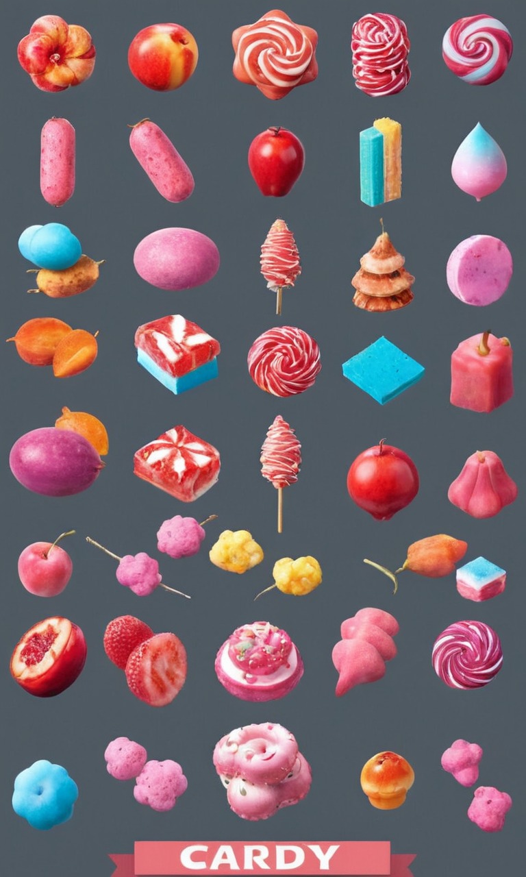 candy, pixelated, sweets, wallpaper