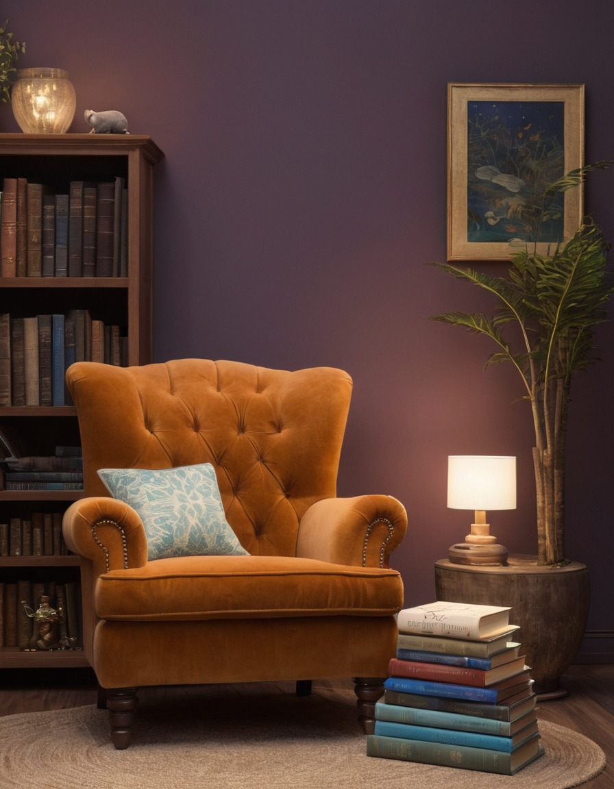 home decor, reading corner, cozy, armchair, relaxation, books, home, interior