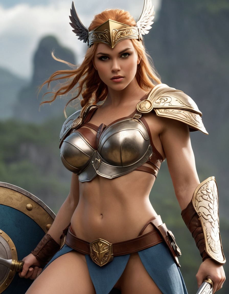 valkyrie, warrior maiden, beautiful, deadly, combat skills, norse mythology