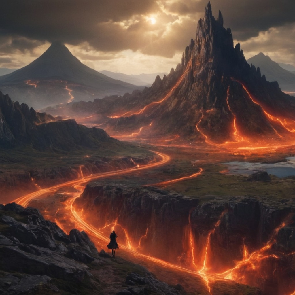 digitalart, digitalpainting, wallpaper, conceptart, photography, fantasyart, ancient, lava, volcaniclandscape