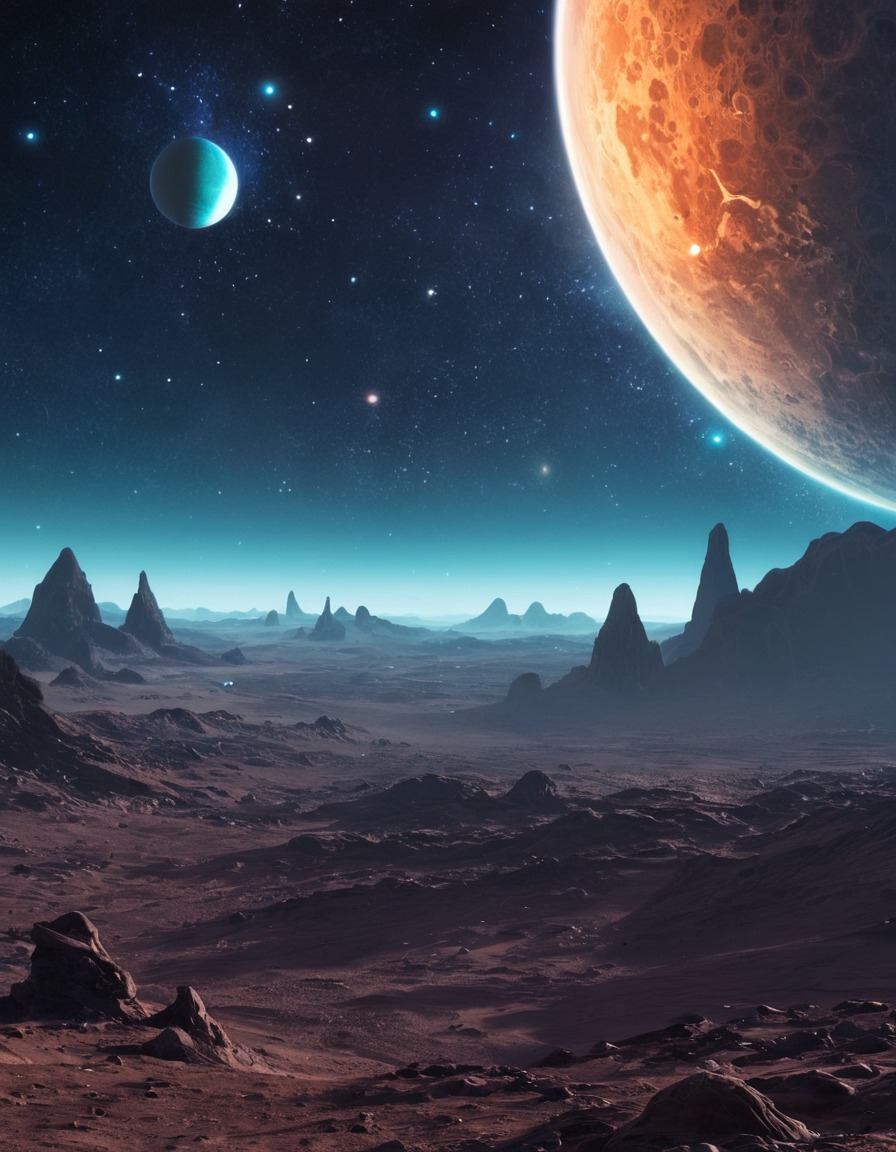 alien world, distant planets, stars, universe, space