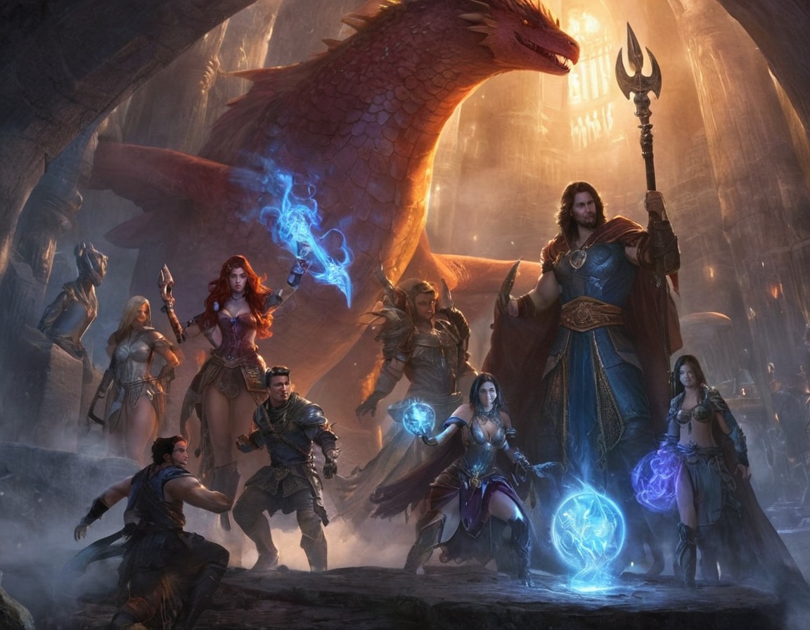 magic, fantasyart, mage, dreamup, digitalart, elf, warrior, dragon, light, lightmagic, magicians, warriors, witches, aiart, dailychallenge, ai_art