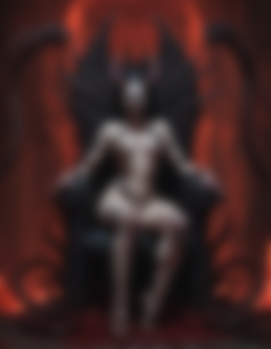 demonesse, serpent, bones, throne, underworld, demon, sexy, nsfw	