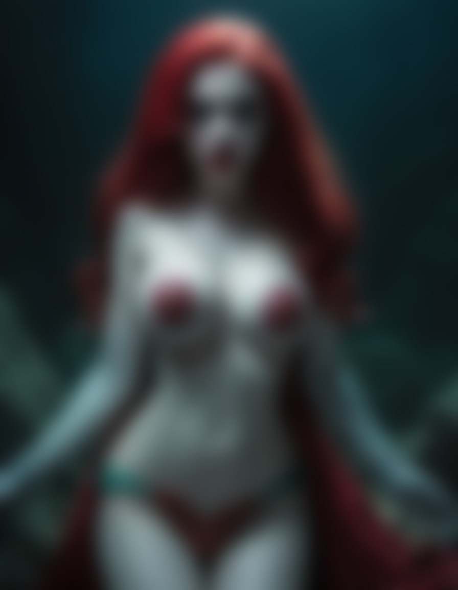 vampire, ariel, the little mermaid, fantasy, transformed character, dark twist, fairytale