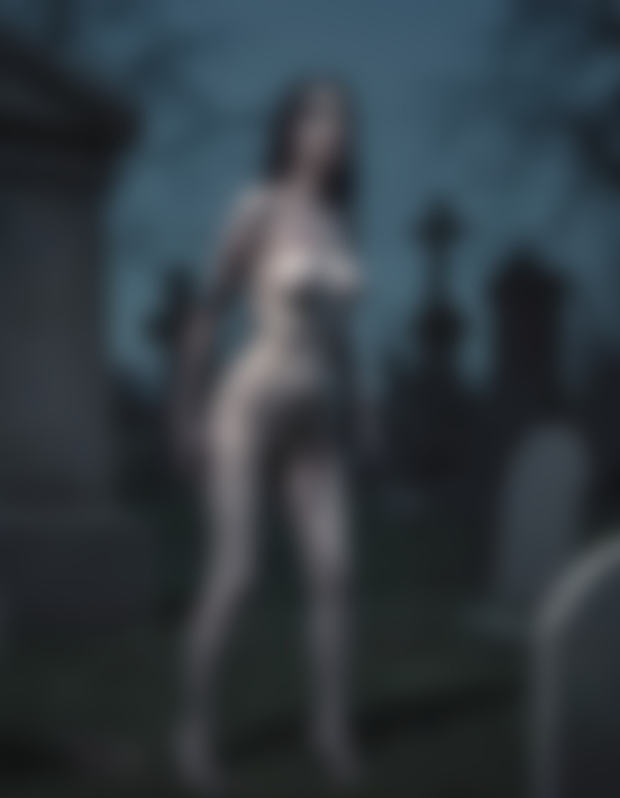 zombie, graveyard, dusk, spooky, nsfw