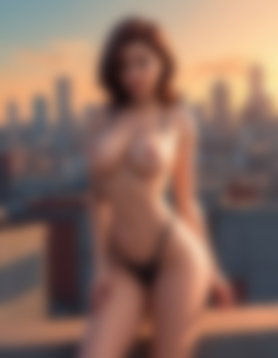 cityscape, urban, skyline, rooftop, seduction, woman, standing, sexy, superhero, painted, ai, aiart, art, digitalart