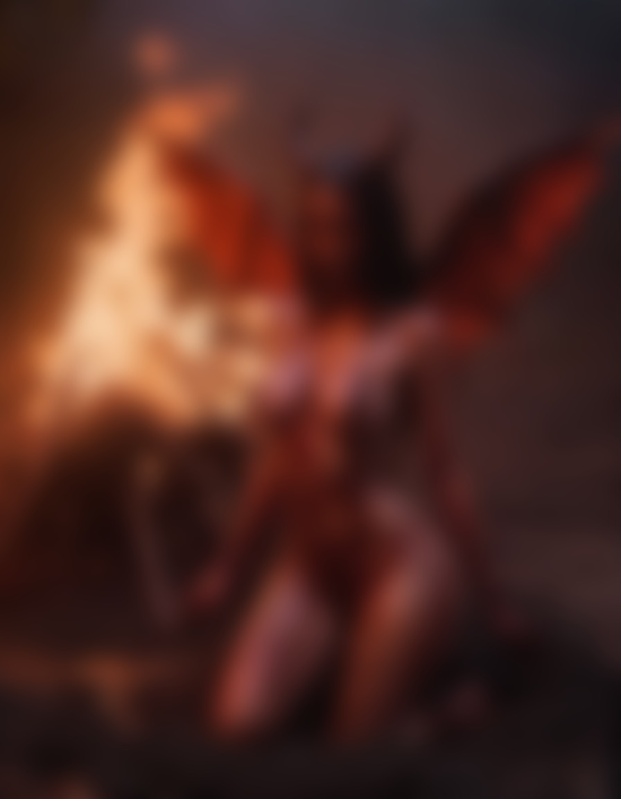 demoness, fantasy, bonfire, wings, demon, demonesse, sexy, nsfw