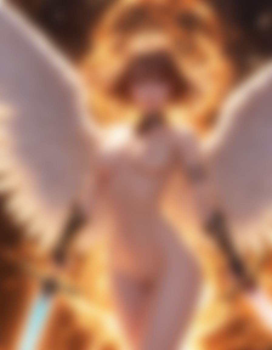 fantasy, angel, demon, battle, sparks, heavenly weapon, visual spectacle, angels, demons, anime