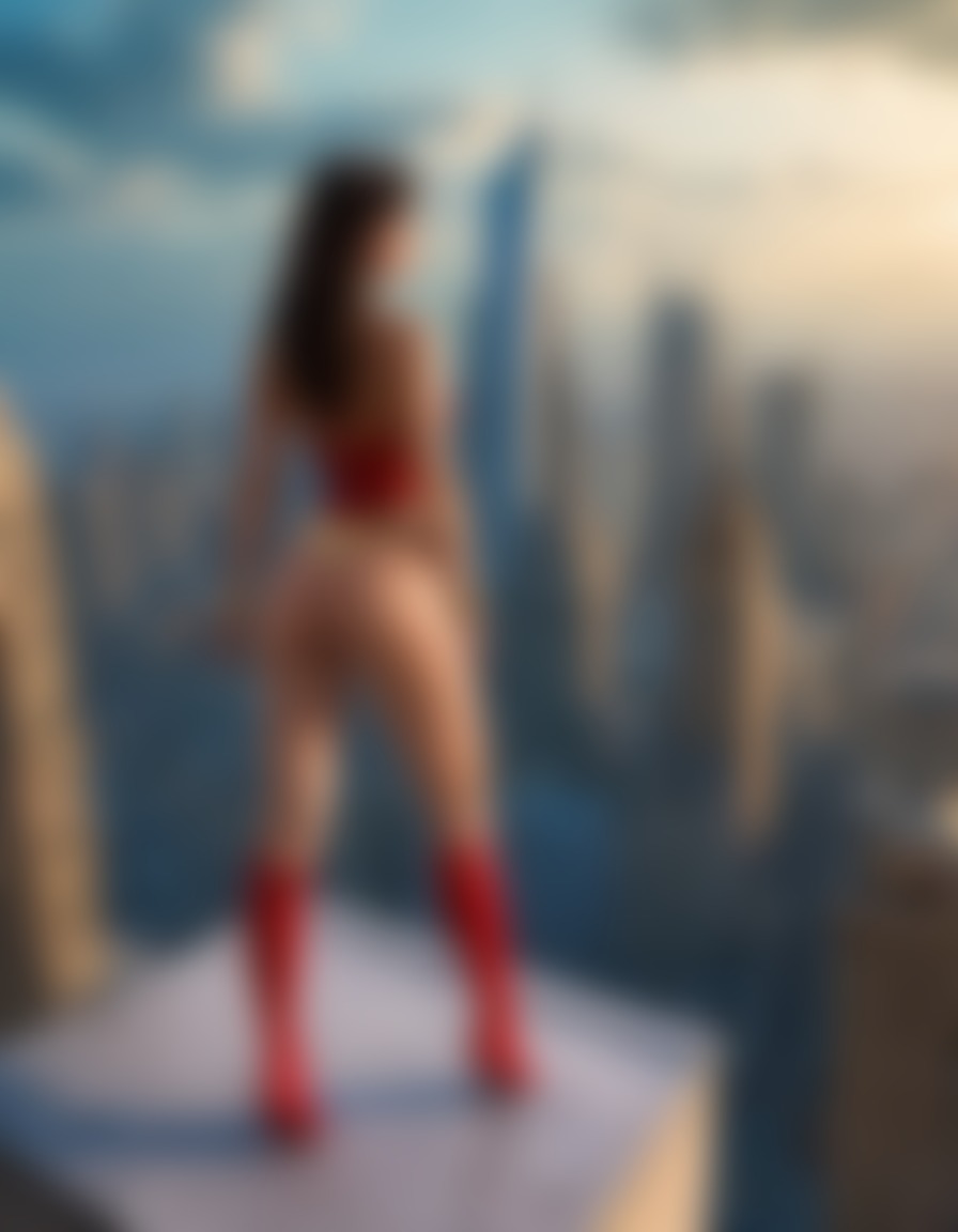 super heroine, skyscraper, cityscape, surveillance, superheroine, nsfw, sexy