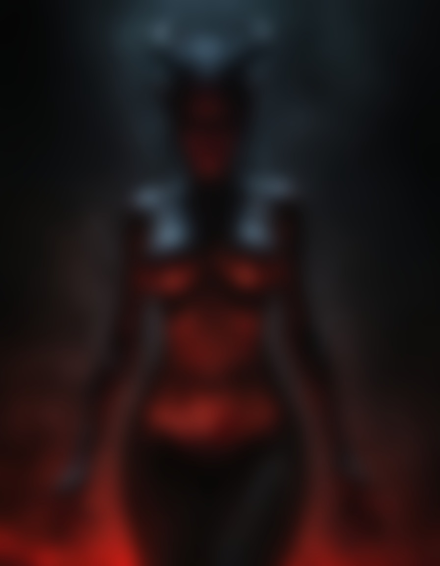 darkness, demonesse, hell, shadowy figure, demon, sexy, nsfw	