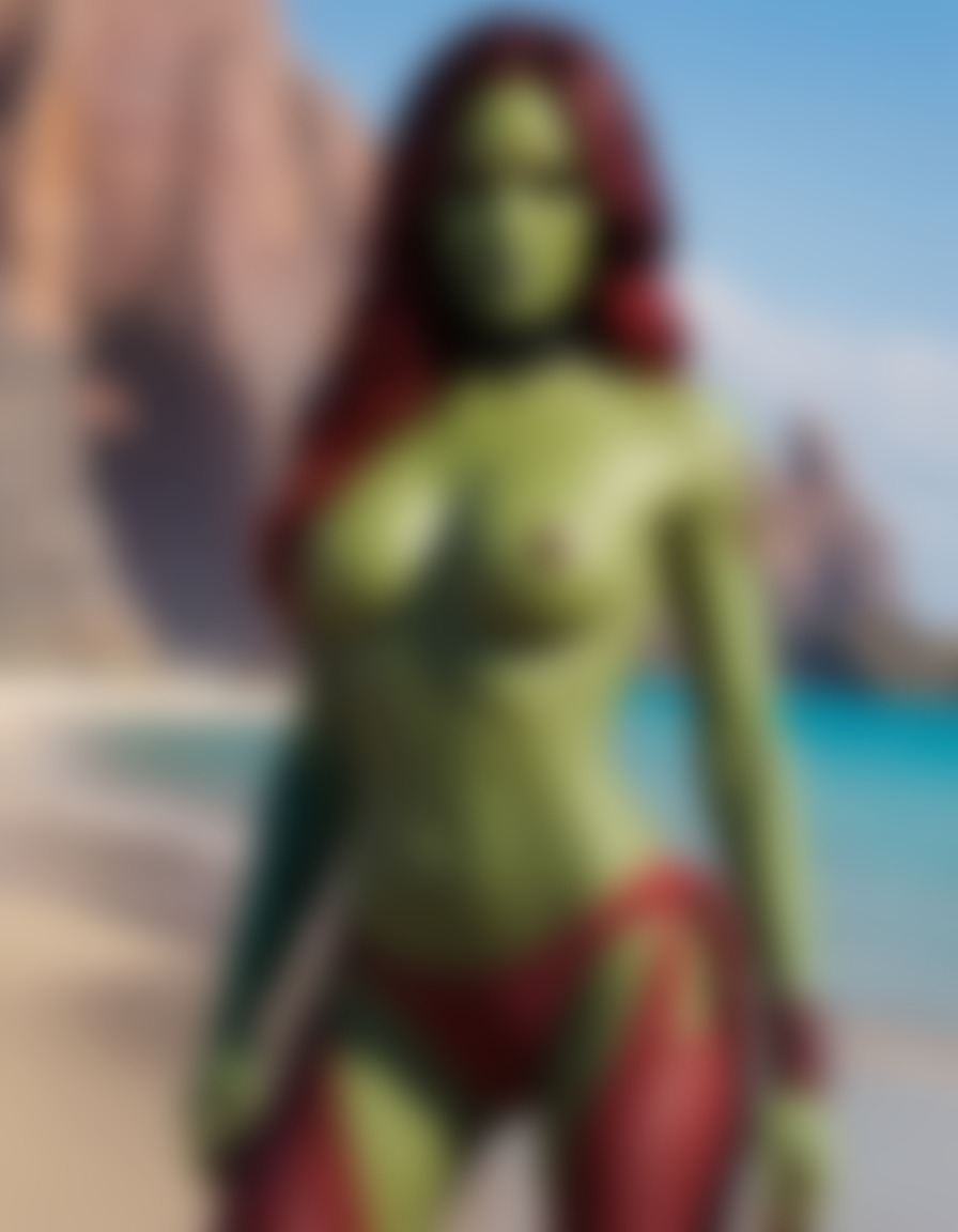 beach, gamora, guardians of the galaxy, swimsuit