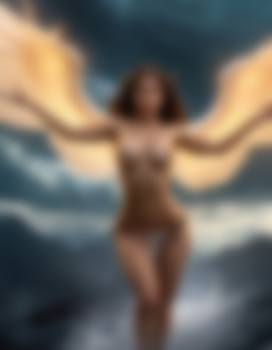 woman, angel, storm, demons, dark cloud, sexy, erotic