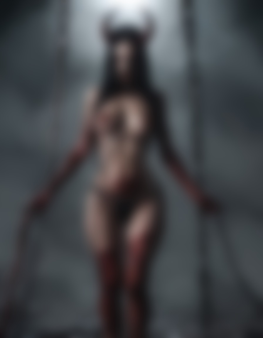 hell, demon, chains, shadows, landscape, sexy, nsfw	