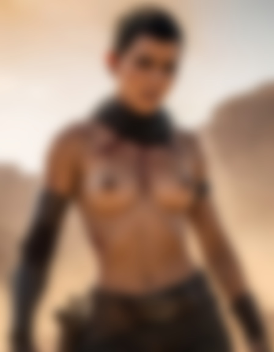 furiosa, victorious, fight, bloodied, triumphant, mad max